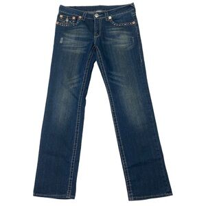 True Religion Billy Straight Leg Jeans Embellished Size 31